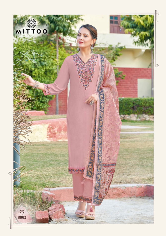 Vivah By Mittoo Viscose Embroidery Kurti With Bottom Dupatta Wholesale Shop In Surat